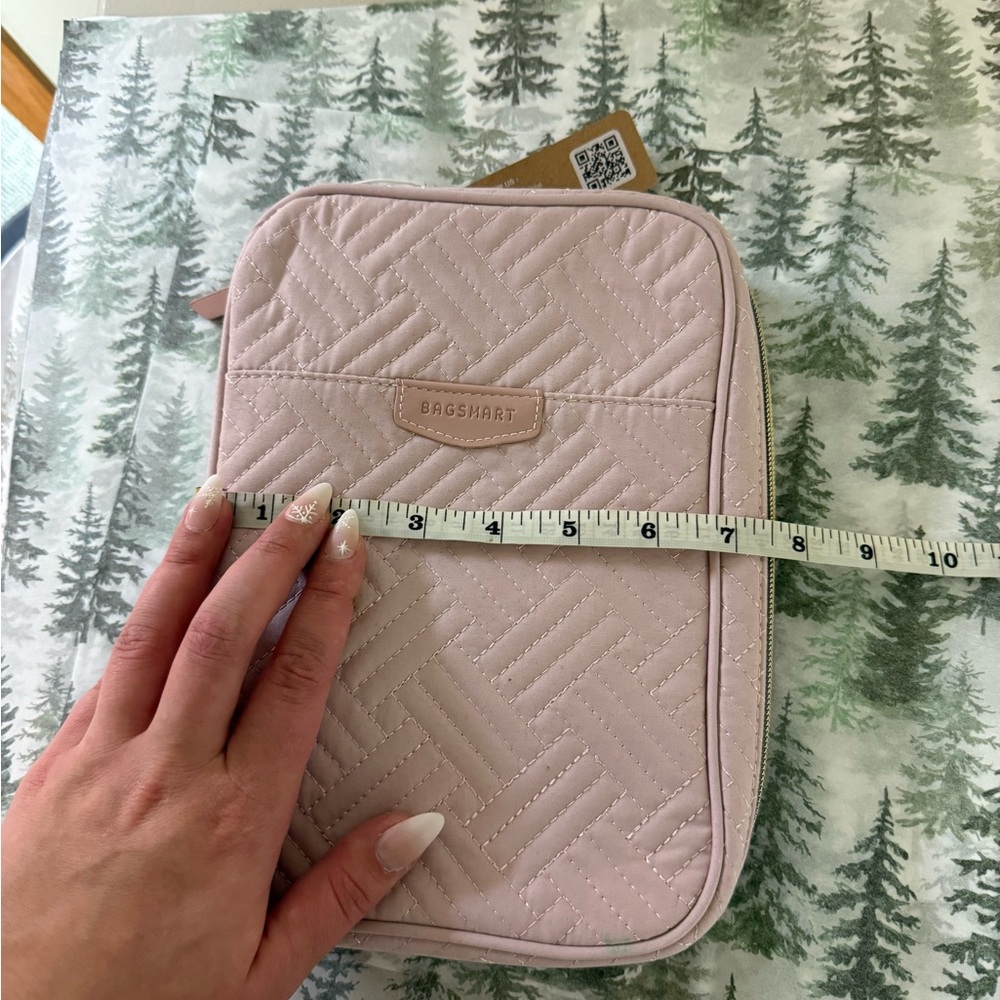 BAGSMART Pink Quilted Jewelry Pouch accessory travel carrying case NWT flawed - Picture 14 of 16